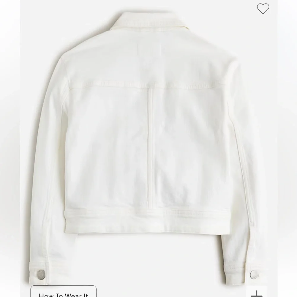 J crew Girls' cropped denim trucker jacket in white